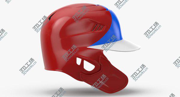 images/goods_img/20210312/Baseball Helmet C flap Red Blue Triangle 3D model/3.jpg
